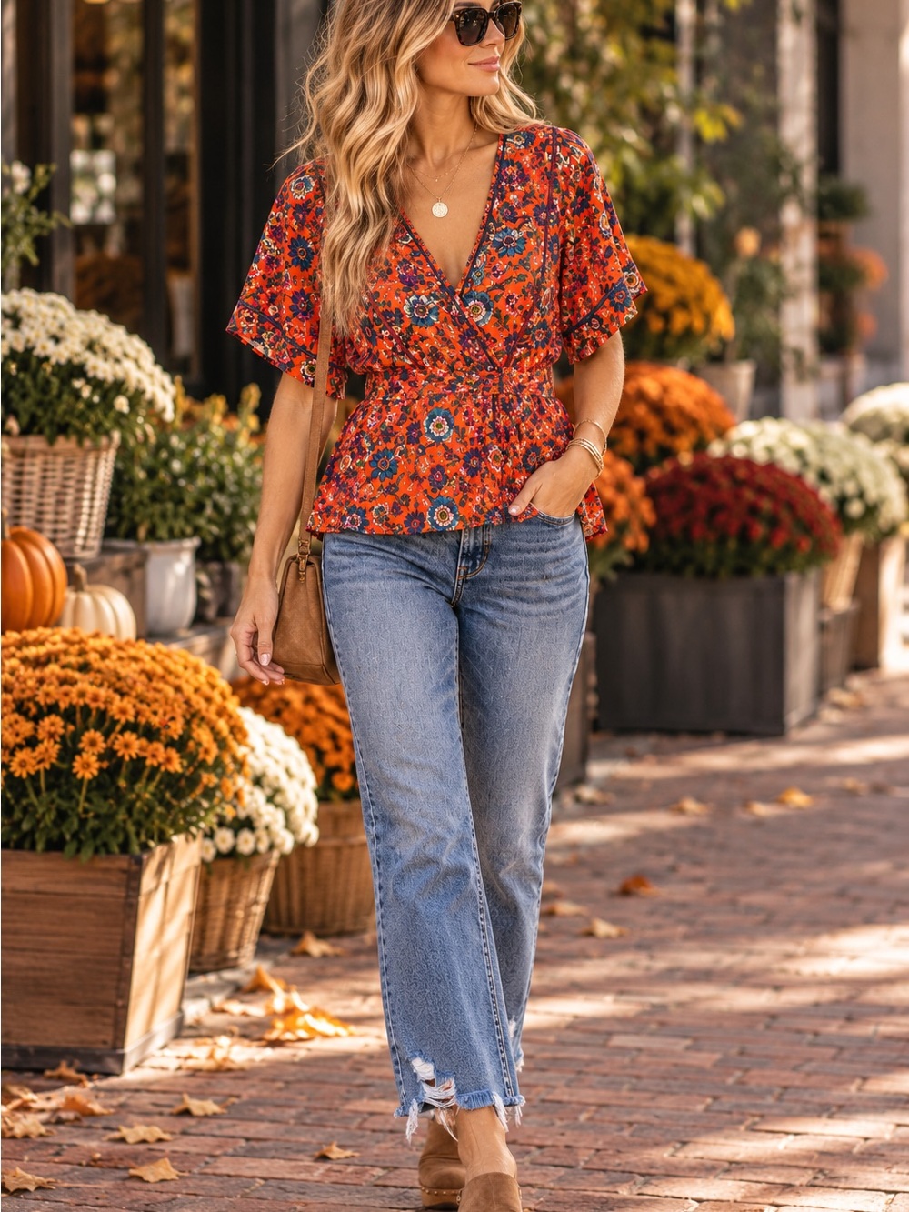 Maeve Anthropologie Maes 100% Silk Floral Kimono Tie-Waist Blouse Size S